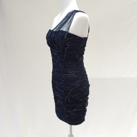BCX Sparkly Tulle Dark Blue Dress - Picture 2 of 8